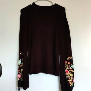 Black bell sleeve sweater